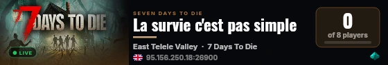 La survie c'est pas simple live status badge