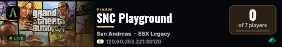 SNC Playground live status badge