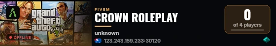 CROWN ROLEPLAY live status badge