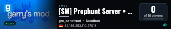 [SW] Prophunt Server • Mods live status badge