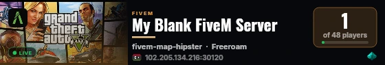 My Blank FiveM Server live status badge