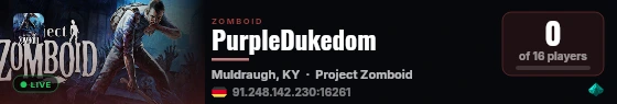 PurpleDukedom live status badge