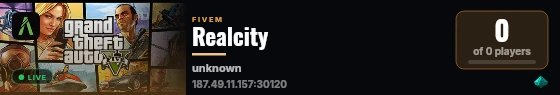 Realcity live status badge