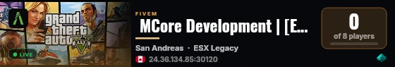  MCore Development | [ESX Legacy] live status badge