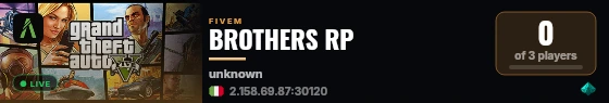 BROTHERS RP live status badge