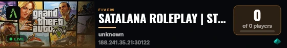 SATALANA ROLEPLAY | STAFF FREE | Medium Roleplay | Economie Realista live status badge