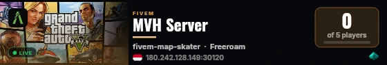 MVH Server live status badge