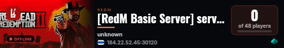 [RedM Basic Server] server live status badge