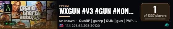 WXGUN #V3 #GUN #NONWH ★ │ discord.gg/wxgun live status badge