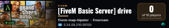[FiveM Basic Server] drive live status badge