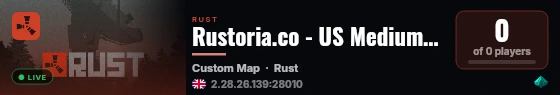 Rustoria.co - AU Premium Preview Server (Map #4) live status badge