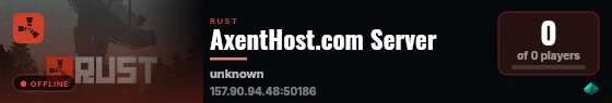 AxentHost.com Server live status badge
