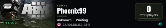 Phoenix99 live status badge