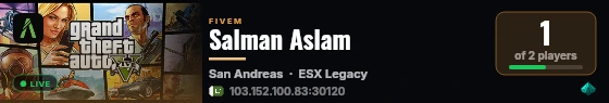 Salman Aslam live status badge