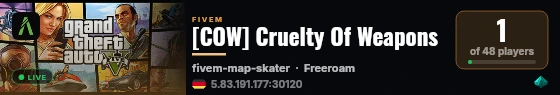 [COW] Cruelty Of Weapons live status badge