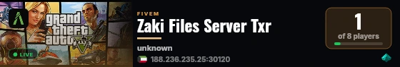 Zaki Files Server Txr live status badge