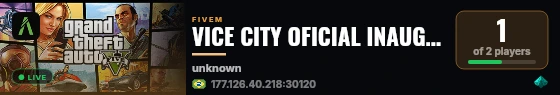 VICE CITY OFICIAL INAUGUROU HOJE 🌈  live status badge