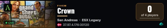 Crown live status badge