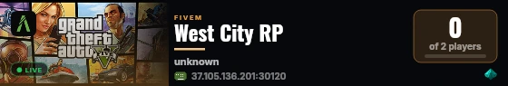 West City RP live status badge