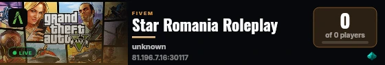 Star Romania Roleplay live status badge