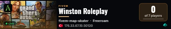Winston Roleplay live status badge