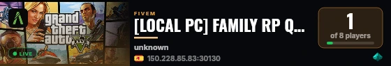 [LOCAL PC] FAMILY RP QBOX live status badge