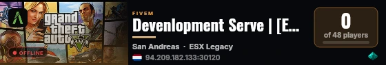 Devenlopment Serve | [ESX Legacy] live status badge