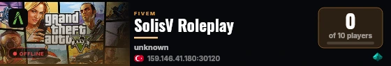 SolisV Roleplay live status badge