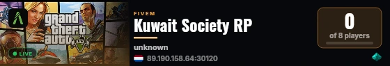 Kuwait Society RP live status badge