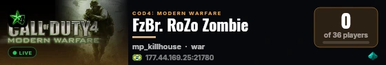 FzBr. RoZo Zombie live status badge