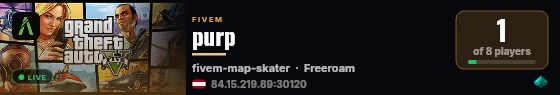 purp live status badge