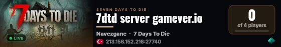 7dtd server gamever.io live status badge