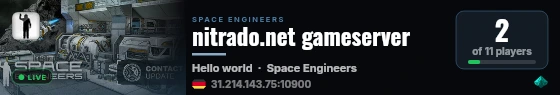 nitrado.net gameserver live status badge