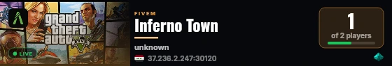 Inferno Town live status badge