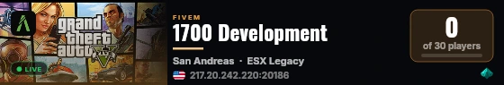 1700 Development live status badge