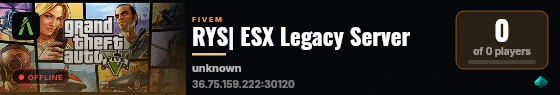 RYS| ESX Legacy Server live status badge