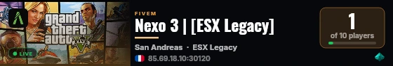 Nexo 3 | [ESX Legacy] live status badge