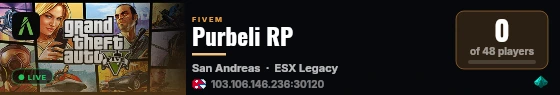 Purbeli RP live status badge