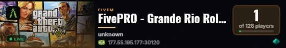 FivePRO - Grande Rio Roleplay live status badge