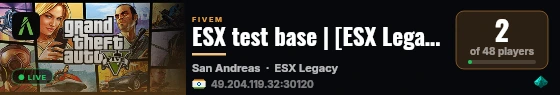 ESX test base | [ESX Legacy] live status badge