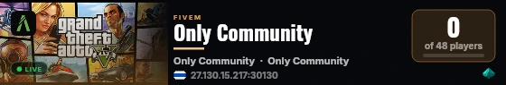 Only Community live status badge