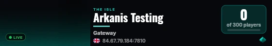 Arkanis Testing live status badge
