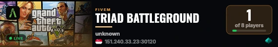 TRIAD BATTLEGROUND live status badge