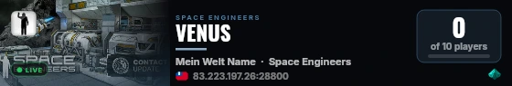 VENUS live status badge