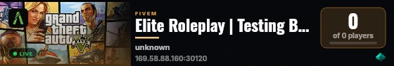 Elite Roleplay | Testing Build live status badge