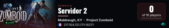 Servidor 2 live status badge