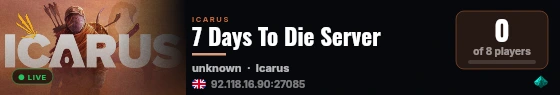 7 Days To Die Server live status badge