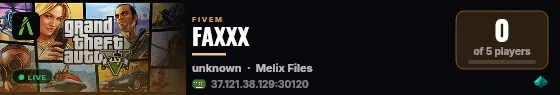 FAXXX live status badge