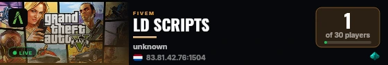 LD SCRIPTS live status badge