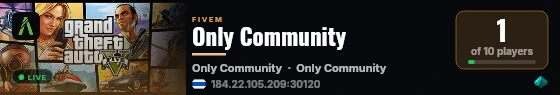 Only Community live status badge